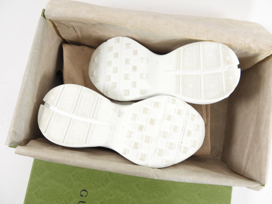 Gucci Rython White Monogram Gucci White Monogram Canvas Rhyton Sneakers - 6 – I MISS YOU VINTAGE