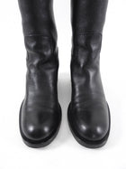Gucci Black Grained Leather Soho Over the Knee Riding Boots - 37