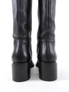 Gucci Black Grained Leather Soho Over the Knee Riding Boots - 37