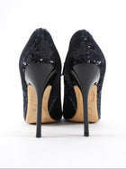 Gucci Black Sequin Paillette High Heel Ankle Booties - 37.5