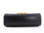 Gucci Small Black Guccissima Leather Padlock Chain Bag