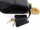 Gucci Small Black Guccissima Leather Padlock Chain Bag