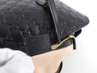 Gucci Black Guccissima Leather Lina A Foldover Two-Way Tote Bag