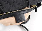 Gucci Black Guccissima Leather Lina A Foldover Two-Way Tote Bag