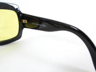 Gucci Oversized Black Acetate Yellow Lens Square Sunglasses