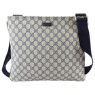 Gucci Navy Monogram Coated Canvas Messenger Bag