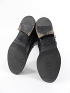 Gucci Silvertone Horsebit Black Leather Tall Riding Boot - 36.5