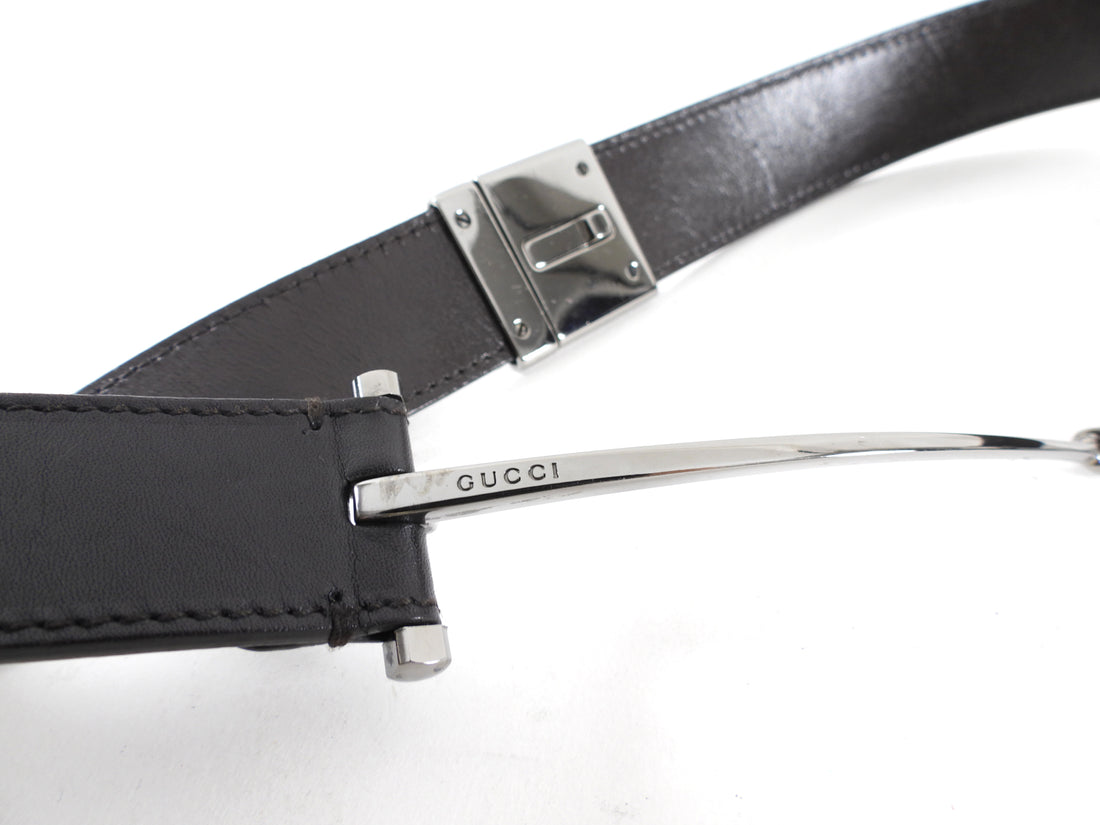Gucci Tom Ford Dark Espresso Brown Thin Horsebit Belt - 75 / 30
