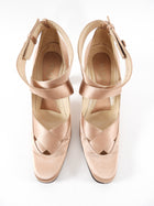 Gucci x Tom Ford Fall 2001 Runway Beige Satin Ballet Heels - 39.5