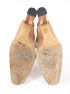 Gucci x Tom Ford Fall 2001 Runway Beige Satin Ballet Heels - 39.5