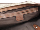 Gucci Vintage Brown Monogram Coated Canvas Zip Tote Bag