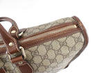 Gucci Vintage Brown Monogram Coated Canvas Zip Tote Bag