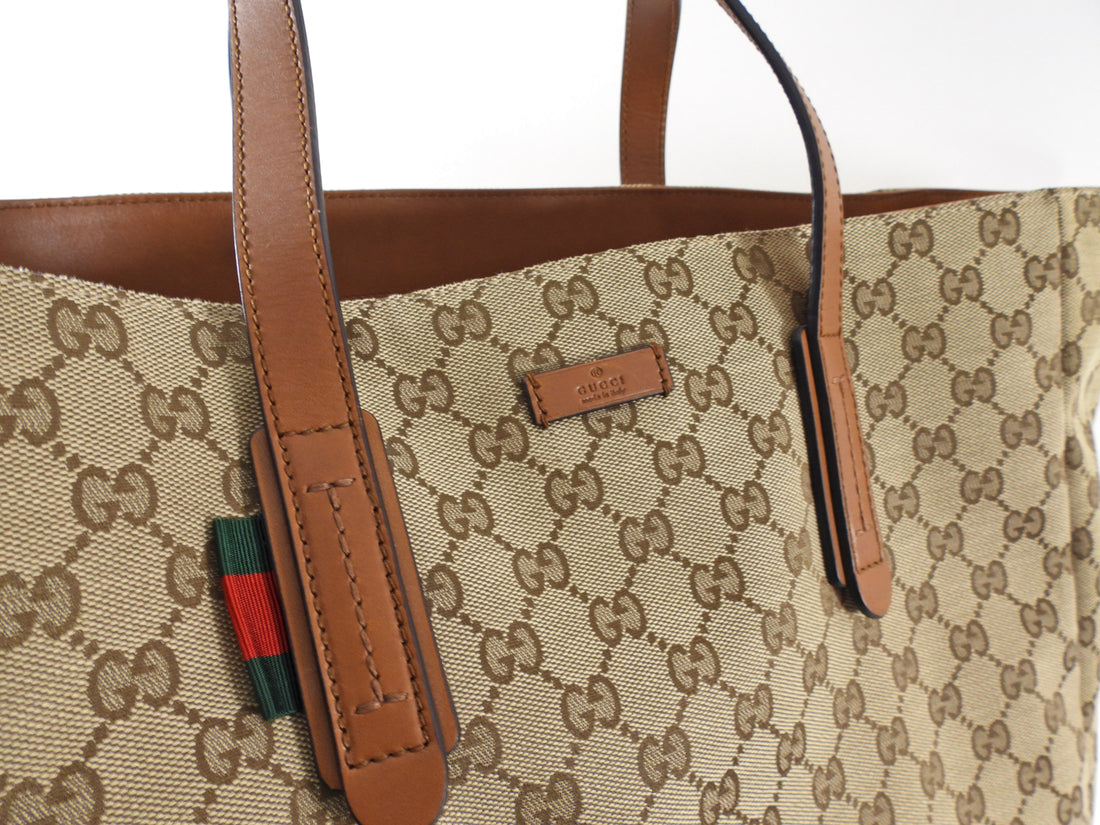 Gucci Monogram Canvas Extra Large Brown Shopper Tote Bag