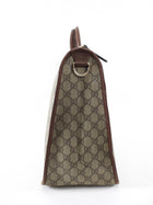 Gucci Vintage Brown Monogram Coated Canvas Zip Tote Bag