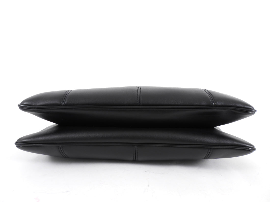 Gucci Black Leather Petite GG Two Way Tote Bag