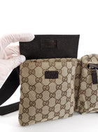 Gucci GG Monogram Canvas Double Pocket Belt Bag