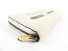 Gucci Ivory Leather Monogram Continental Zip Wallet