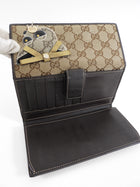 Gucci Monogram Canvas Novelty Dog Long Continental Wallet