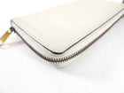 Gucci Ivory Leather Monogram Continental Zip Wallet