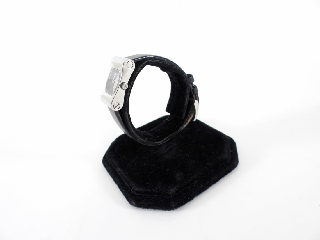 Gucci Vintage 2300L Small Silvertone Rectangular Lady's Watch