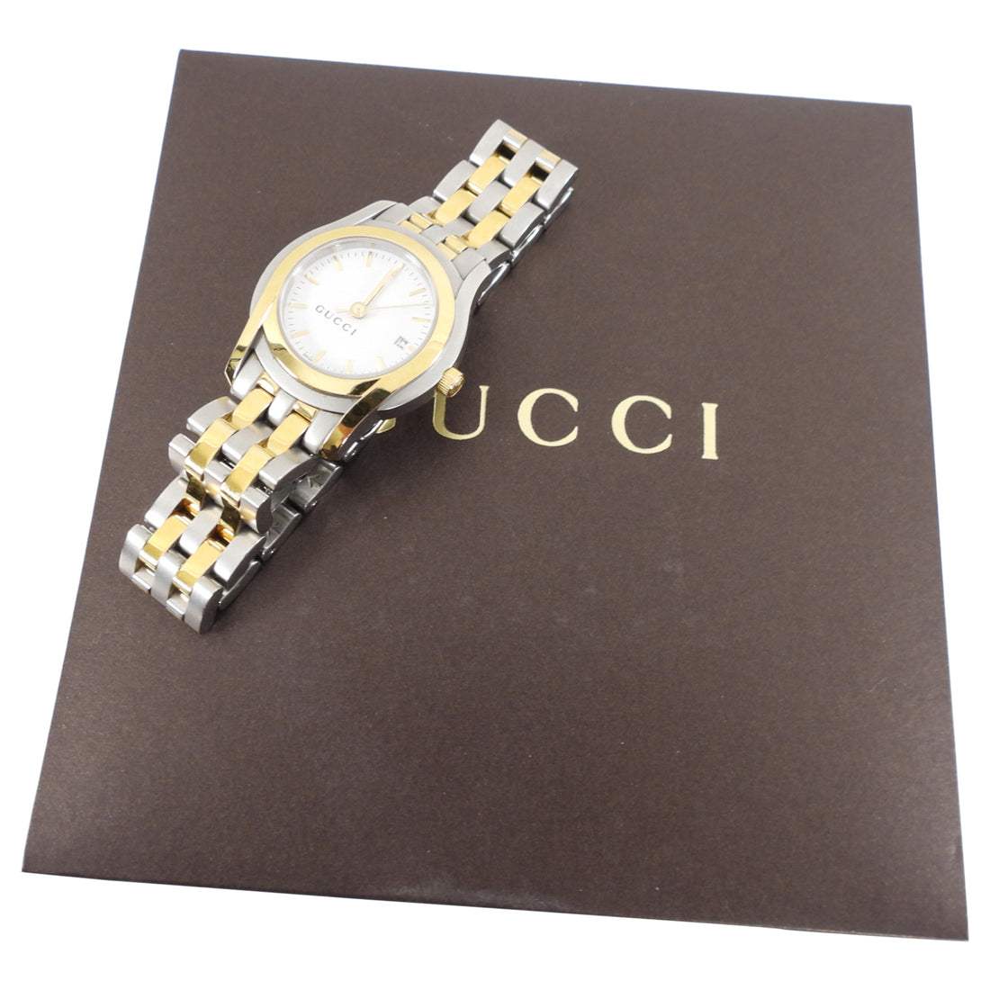 Gucci 5500xl Gucci Watch Pre Owned Gucci Vintage Two Tone 5500L Watch