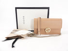 Gucci Beige Interlocking G Small Wallet on Chain Crossbody