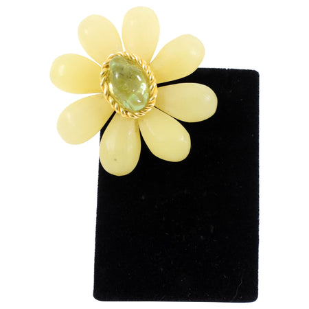 Guy Laroche Vintage 1980's Resin Flower Brooch