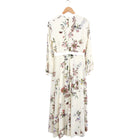 Giambattista Valli Ivory Floral Silk Gown With Gold Buttons - IT42 / 6 / S