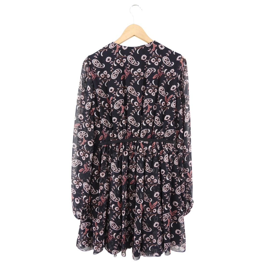 Giambattista Valli Black and Red Paisley Chiffon Print Dress - IT44 / M