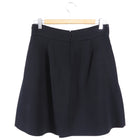 Giambattista Valli Black Crepe A-line Skirt with Crystal Button - IT 44 / M