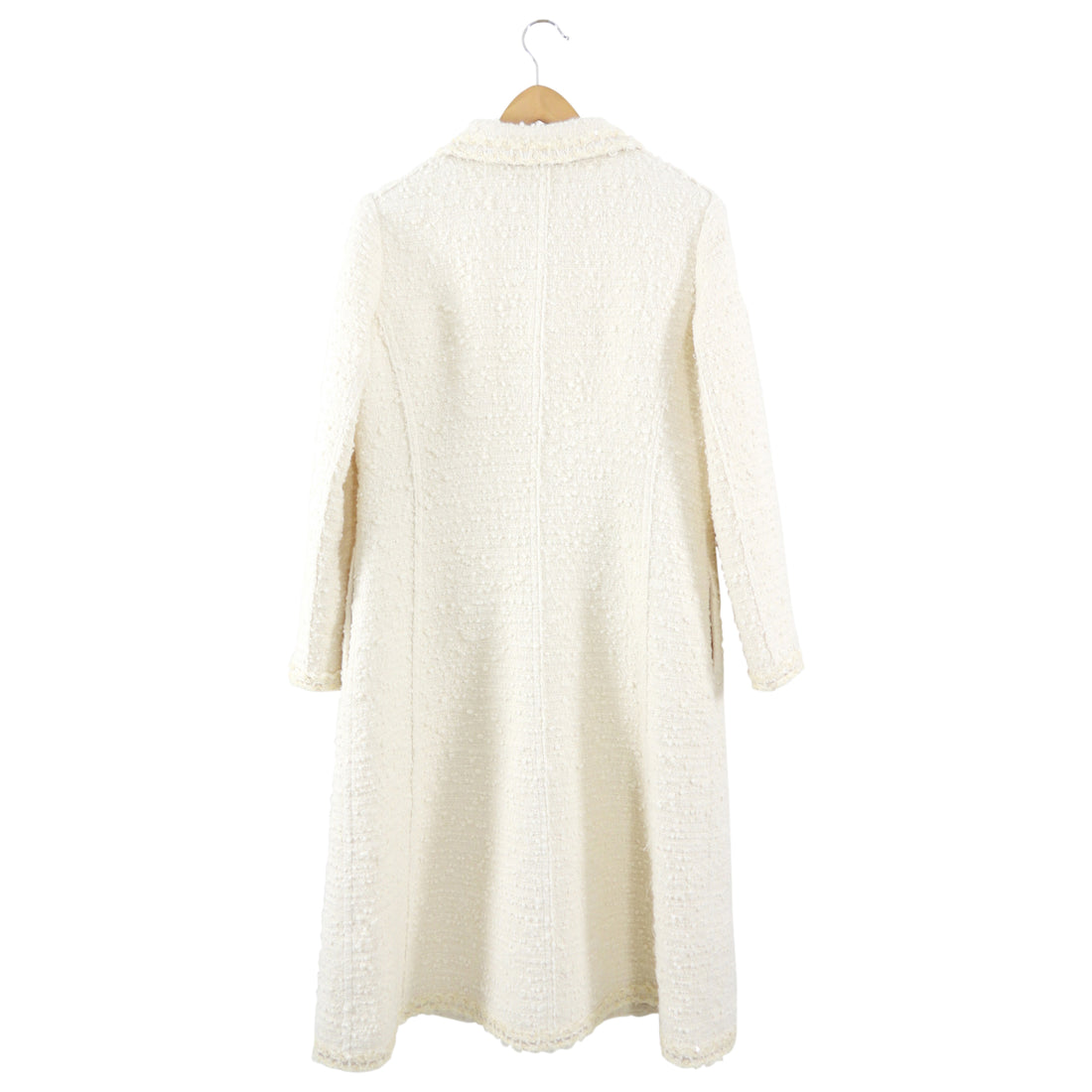 Giambattista Valli Ivory Tweed Sequin Coat - IT44 / M / 8