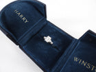 Harry Winston Platinum 1.01CT Emerald Cut Three Stone Diamond Engagement Ring