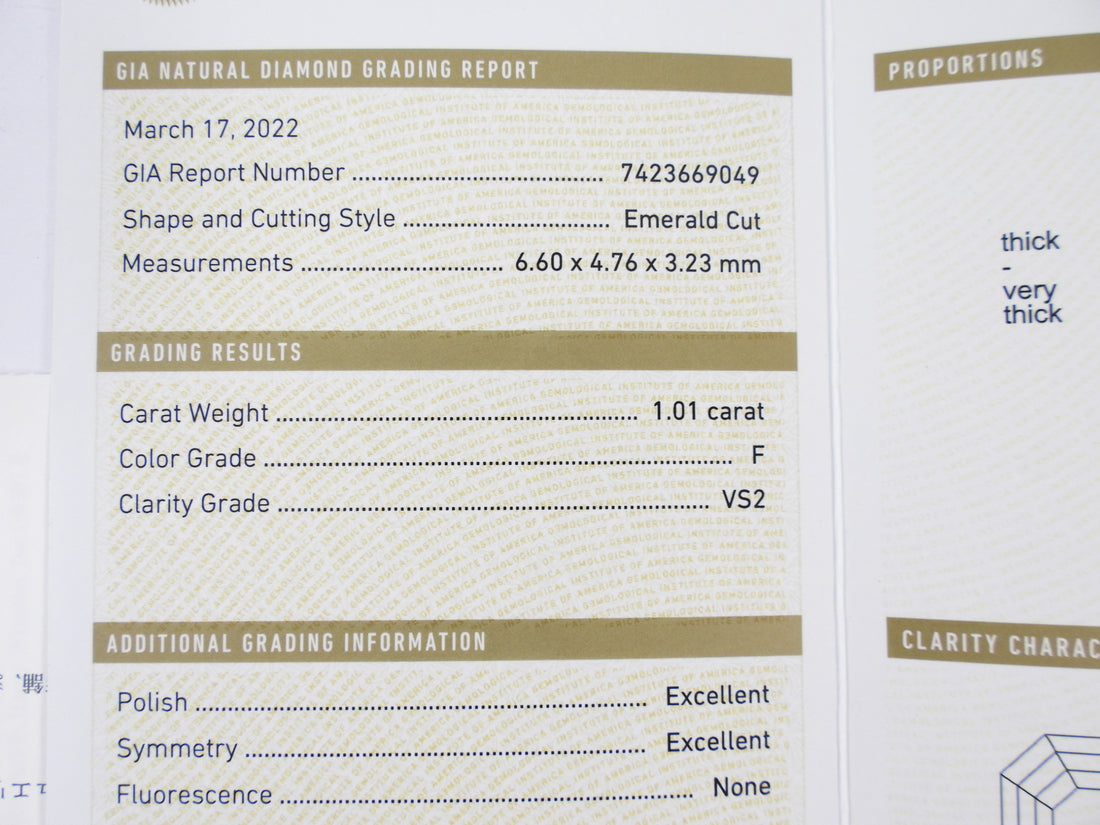 Harry Winston Platinum 1.01CT Emerald Cut Three Stone Diamond Engagement Ring