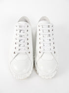 Hermes White Leather Cross Sneakers - 40