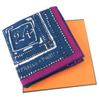 Hermes 65cm Cotton Batik Le Bou Bou Scarf Purple Teal