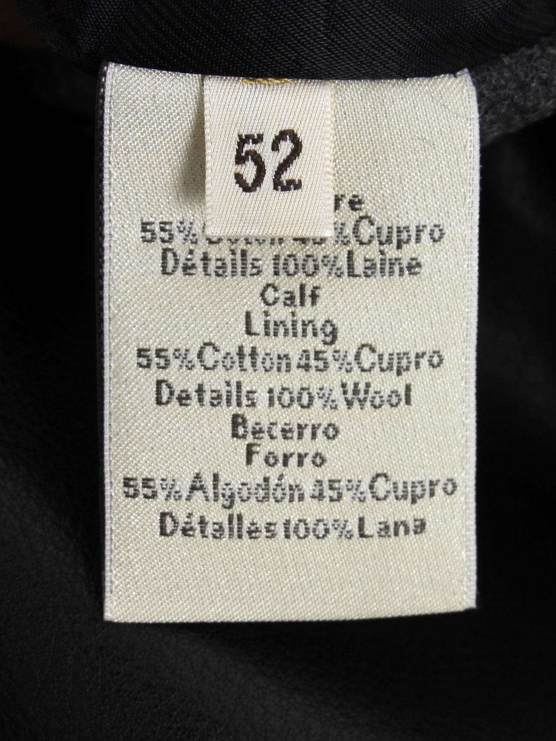 Hermes Black Cashmere Lined Calfskin Leather Jacket - 52
