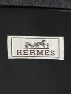 Hermes Black Cashmere Lined Calfskin Leather Jacket - 52