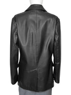 Hermes Black Cashmere Lined Calfskin Leather Jacket - 52