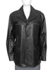 Hermes Black Cashmere Lined Calfskin Leather Jacket - 52