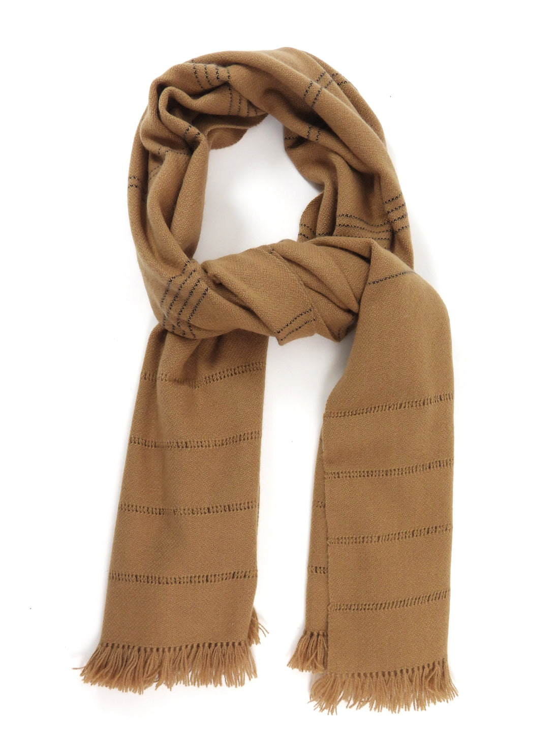 Hermes Camel Cashmere Jours Stole Scarf