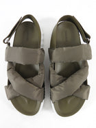 Hermes Khaki Green Nylon and Leather H Electric Sandal - 45