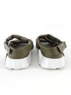 Hermes Khaki Green Nylon and Leather H Electric Sandal - 45
