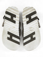 Hermes Khaki Green Nylon and Leather H Electric Sandal - 45