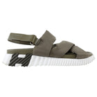 Hermes Khaki Green Nylon and Leather H Electric Sandal - 45