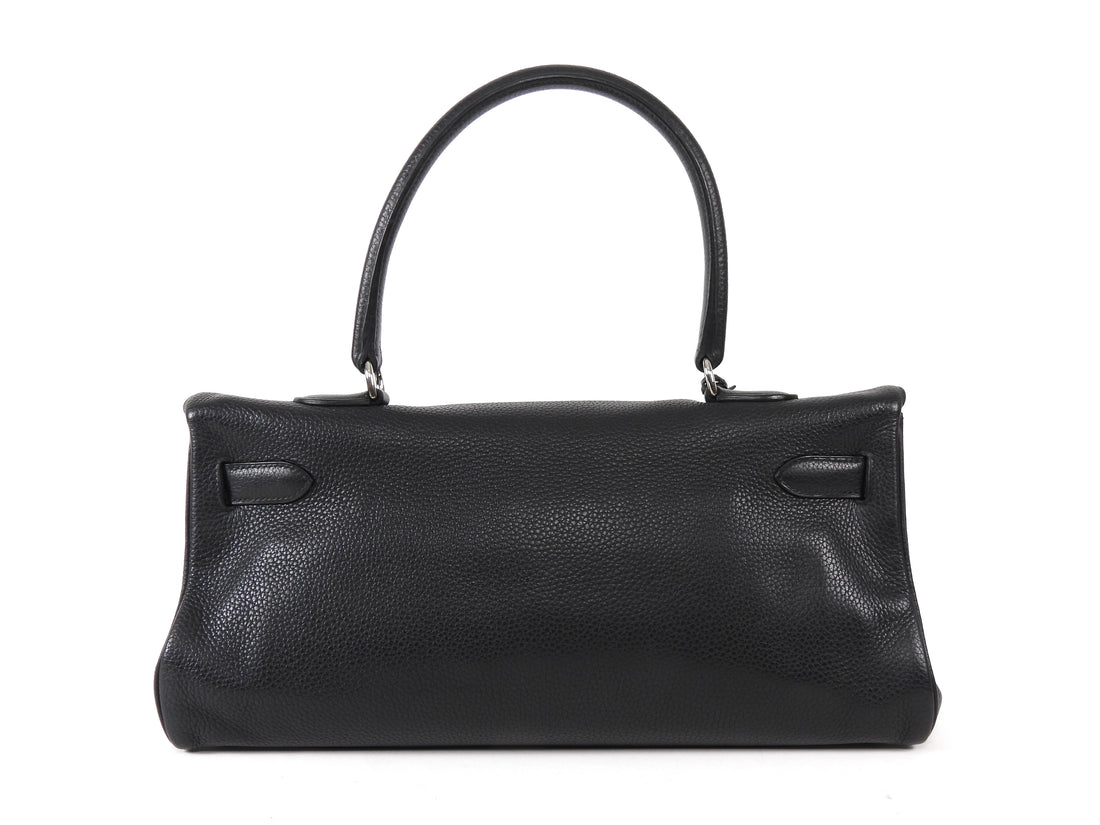 Hermes Black JPG Shoulder Kelly 42 Noir Black Clemence Bag PHW