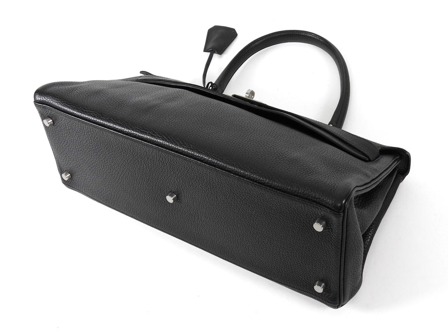Hermes Black JPG Shoulder Kelly 42 Noir Black Clemence Bag PHW
