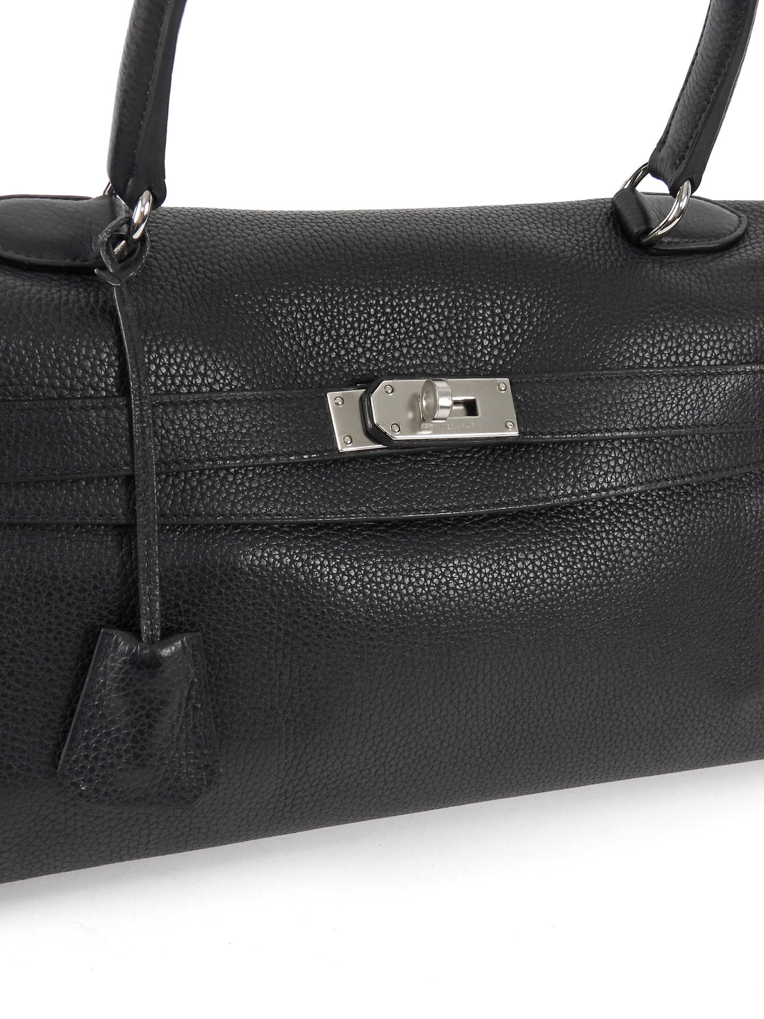Hermes Black JPG Shoulder Kelly 42 Noir Black Clemence Bag PHW