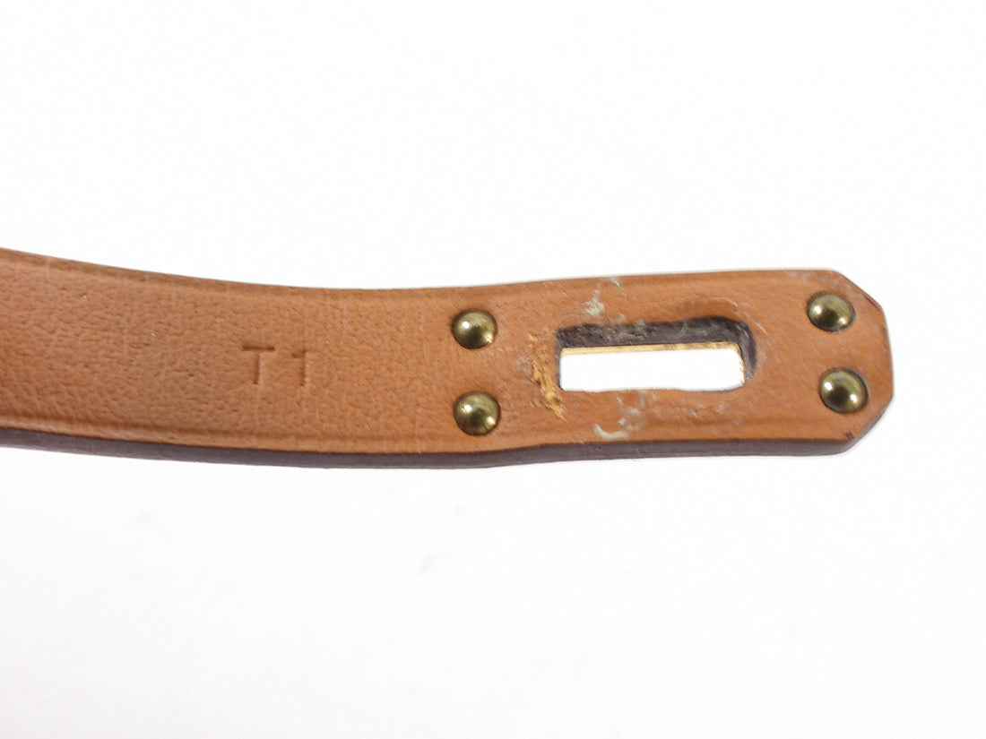 Hermes Red Leather Mini Kelly Double Tour Bracelet - T1 / Small