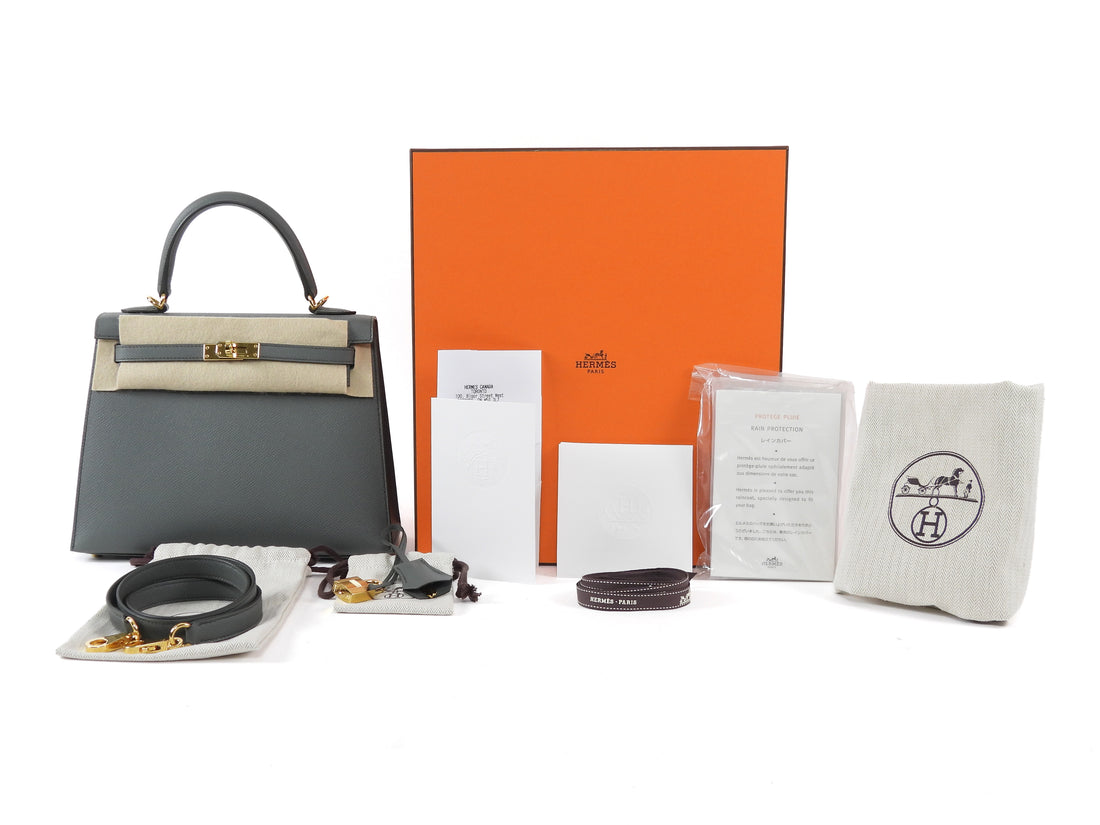 Hermes Vert Amande 2021 Kelly 25 Sellier Epsom Bag GHW