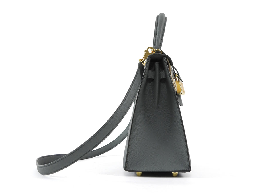 Hermes Vert Amande 2021 Kelly 25 Sellier Epsom Bag GHW